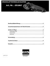 GYS MINI PNEUMATIC ANGLE GRINDER (50mm) Bedienungsanleitung