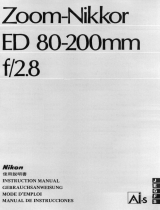 Nikon AI-S ZOOM-NIKKOR ED 80-200MM F / 2.8 Benutzerhandbuch