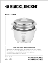 BLACK+DECKER RC2800 Benutzerhandbuch