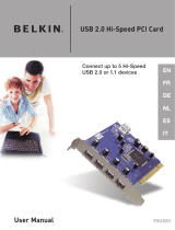 Belkin CARTE PCI USB 2.0 5 PORTS #F5U220VEA1 Benutzerhandbuch