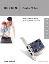 Belkin CARTE IEEE 1394 FIREWIRE® PCI #F5U502EA Benutzerhandbuch