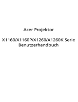 Acer X1160 Benutzerhandbuch