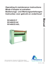 Alliance Laundry Systems RI1400/25 AV Benutzerhandbuch