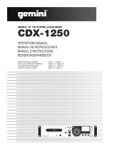 Gemini CDX-1250 Benutzerhandbuch