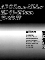 Nikon AF-S ZOOM-NIKKOR ED 80-200MM F / 2.8D IF Benutzerhandbuch