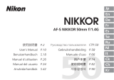 Nikon AF-S NIKKOR 50MM F-1.4G Benutzerhandbuch