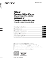 Sony CDX-HS70MS Benutzerhandbuch