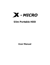 X-Micro Tech. Slim Portable HDD Benutzerhandbuch