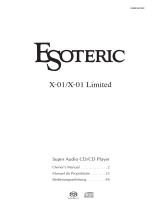 TEAC Esoteric X-01 Benutzerhandbuch