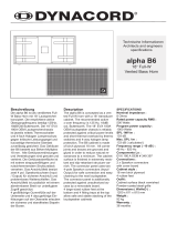 DYNACORD alpha B6 Benutzerhandbuch