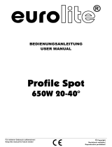 EuroLite Profile Spot 650W 20-40° Benutzerhandbuch