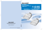 Sharp UP800F Bedienungsanleitung