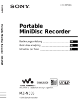 Sony mzn-505 Bedienungsanleitung