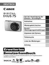 Canon DIGITAL IXUS 75 Bedienungsanleitung