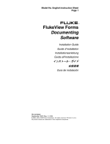 Fluke Logiciel pour PC FlukeView Forms et câble RS232 Installationsanleitung