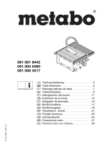 Metabo Table SIDE EXTENSION PK/PKF 255 Bedienungsanleitung