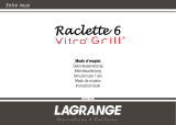 LAGRANGE RACLETTE 6 VITRO GRILL 009631 Bedienungsanleitung