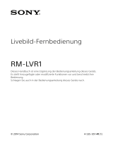 Sony RM-LVR1 Bedienungsanleitung