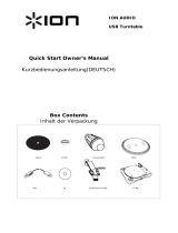 iON USB Turntable Quick Start Owner's Manual