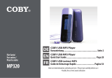 Coby MP320 Schnellstartanleitung