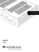 Cambridge Audio Azur 740A Benutzerhandbuch