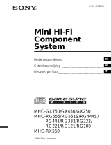 Sony MHC-RG121 Bedienungsanleitung