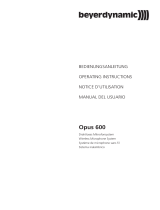 Beyerdynamic Opus 600 T-Set,  Benutzerhandbuch