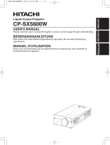 Hitachi CP-SX5600W Projektor Benutzerhandbuch