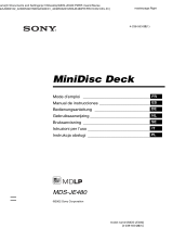 Sony MDS-JE480 Bedienungsanleitung