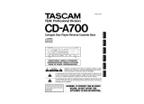 Tascam CD-A700 Bedienungsanleitung