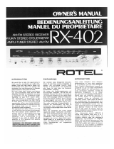 Rotel RX-402 Bedienungsanleitung