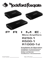 Rockford Fosgate Prime R500-1 Bedienungsanleitung