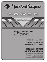 Rockford Fosgate Power T1000-1bdCP Benutzerhandbuch