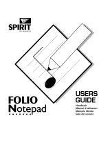 Spirit FOLIO NOTEPAD Benutzerhandbuch