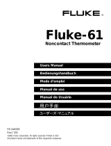Fluke Models: 61 Mini Handheld Infrared Thermometer Benutzerhandbuch