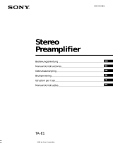 Sony TA-E1 Bedienungsanleitung