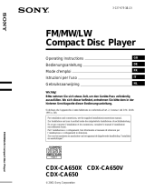 Sony cdx ca 650 Bedienungsanleitung