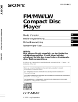 Sony CDX-M610 Bedienungsanleitung