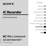 Sony icd sx 67 dr 9 512mb Bedienungsanleitung
