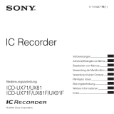 Sony ICD-UX71F Bedienungsanleitung