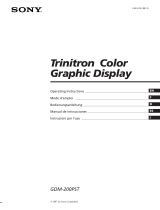 Sony Trinitron GDM-200PST Benutzerhandbuch