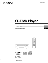 Sony DVP-F11 Bedienungsanleitung