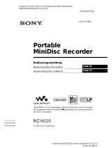 Sony MZ-N520 Bedienungsanleitung