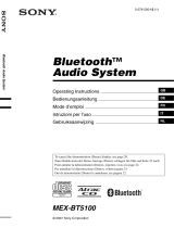 Sony BluetoothH MEX-BT5100 Bedienungsanleitung