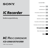 Sony ICD-UX60 Bedienungsanleitung