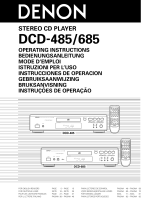 Denon DCD-685 Bedienungsanleitung