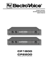 Electro-Voice CP-Series Power Amps CP1800 Bedienungsanleitung