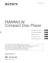Sony CDX-GT31U Bedienungsanleitung