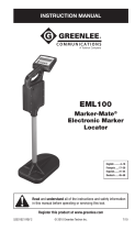 Greenlee EML100 Marker-Mate Electronic Marker Locator Benutzerhandbuch