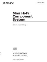 Sony MHC-RX110AV Bedienungsanleitung